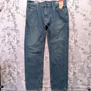 Levi's 559 Relaxed Straight Mens Blue Denim Jeans 38x34 Blue Wash New Orig $69